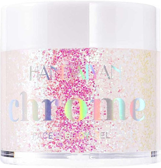 Holographic Body Glitter Gel - Cosmetic-Grade, Color Changing Long-Lasting Glitter for Face, Body, and Hair, Safe and Easy to Use, Perfect for Festivals Parties (Dazzle)