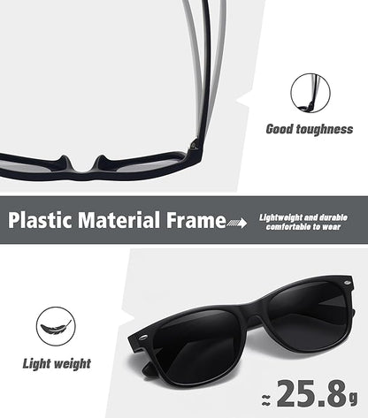 MEETSUN Classic Polarized Sunglasses for Women Men Trendy Retro Sun Glasses for Driving UV Protection (3 Pack)