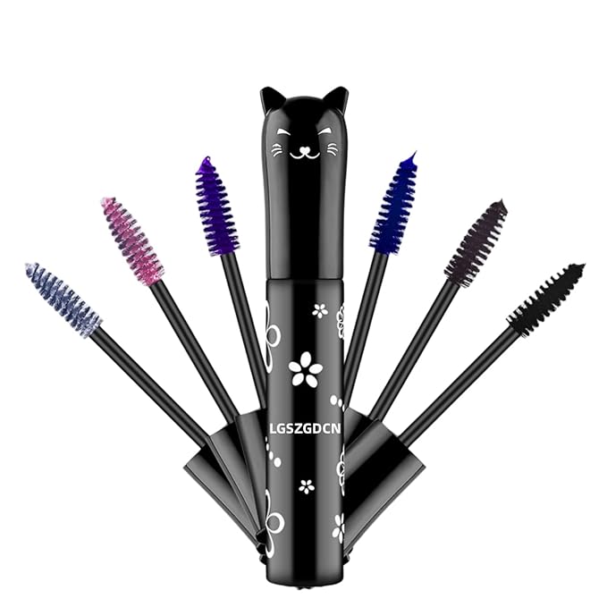 6 Colors Lashes Mascara Eyes Waterproof Fast Dry Eyelashes Curling Lengthening Makeup Eye Lengthening, Lifting, Curling Kit Gift Set
