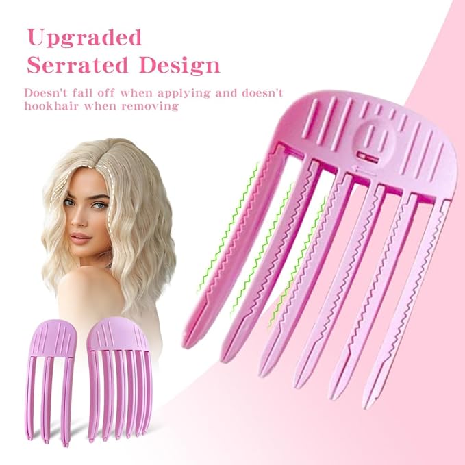 2 Pack Wind Shaping Styling Comb for Fluffy Bangs,Easy High CrownVolumizer Tool for Women,Quick Hair Styling Tools Volumizing Hair Clips for All Hair Types No Trace Hair Root Lifting Clips Men Women