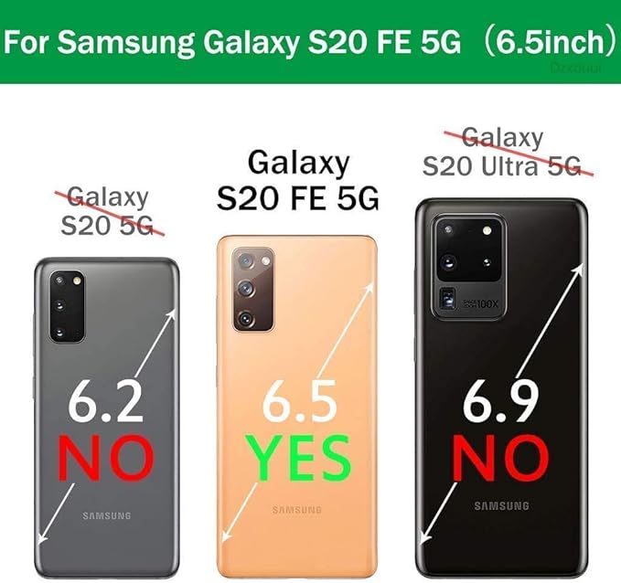 NZND Case for Samsung Galaxy S20 FE with [Built-in Screen Protector], Full-Body Protective [16FT Mil-Grade Drop Tested] Shockproof Rugged Bumper Cover Case for S20 FE 5G (Black)