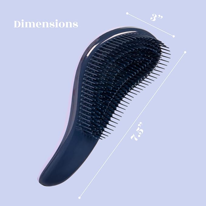 Crave Naturals Glide Thru Hair Brush - Detangler Brush for Curly, Straight, Wet or Dry Hair - Gentle Detangling Brusheses for Adults, Kids, Toddlers - Hair Accessories for Women, 7.5"x3" - Pink Hearts