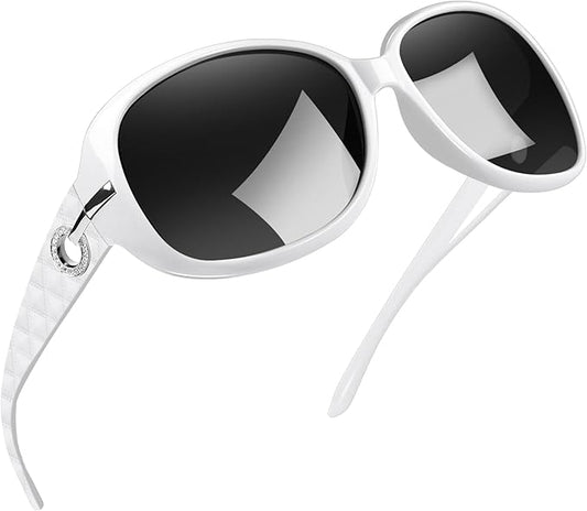 Joopin Big Womens Sunglasses Polarized Trendy Sun Glasses Large Rectangle UV Protection Rhinestone Sunnies