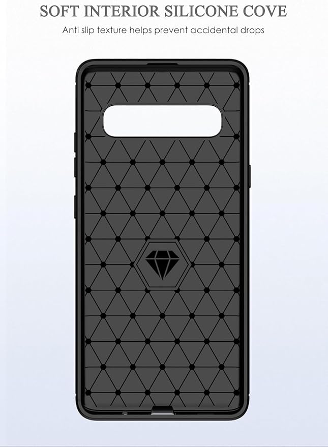 for Samsung Galaxy S10 5G Phone case, Shockproof, Scratch Resistant Carbon Fiber Jacket, Soft TPU, for Galaxy S10 5G case (Black)