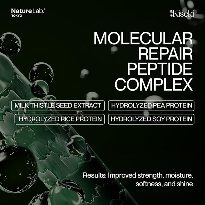 NATURELAB. TOKYO Kiseki Molecular Repair Leave-In Hair Masque – Deep Conditioning Treatment to Restore, Strengthen & Bond Damaged Hair – Repair Split Ends, Add Shine & Smoothness – 1.7 Fl Oz