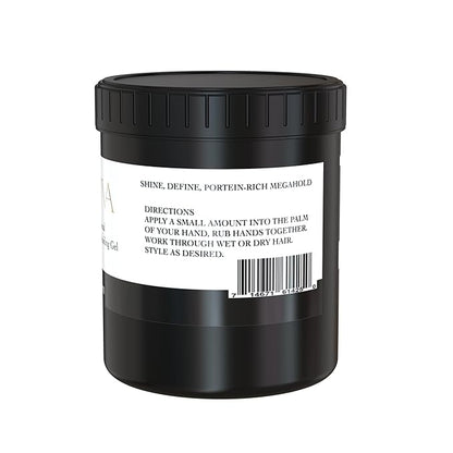 Natural Hair Gel, Organic Professional Protien-Rich Braiding/Edge Control Megahold Conditioning & Shining Jam, 16 oz