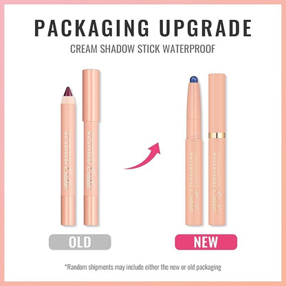 Oulac Waterproof Eye Shadow Stick Smooth and Long Lasting, Shimmering Glitter Finish, Blendable Eyes Makeup, Vegan & Cruelty-Free 3.8g, 20 Navy Velvet