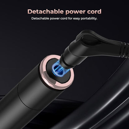 3 in 1 Thermal Round Brush Thermal Curling Brush, Negative Ion Curling, Straightening Volumizing Hair Tool Digital Temperature Display Interchangeable Heads for All Hair Types