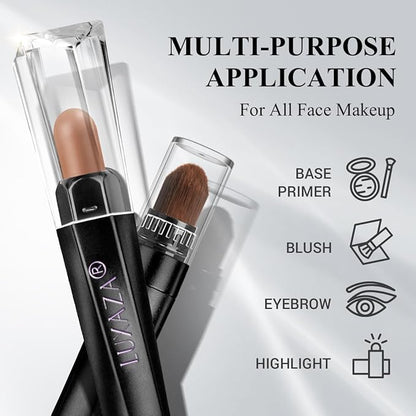 Neutral Eyeshadow Stick Makeup Set, Metallic Shimmer Matte Cream Eye Shadow Eyeliner Brightener Pencil Crayon - BROWN CASHMERE