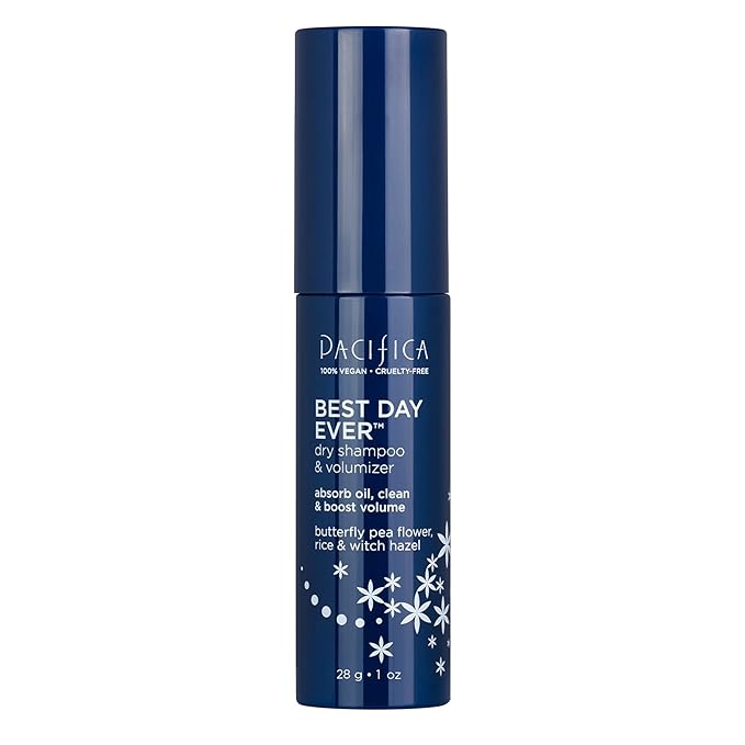 Pacifica Dry Shampoo Powder - Best Day Ever Waterless Shampoo & Instant Volumizer - adds Texture, Refreshes & Absorbs Oil, Non-Aerosol for Women of All Hair Types Natural & Vegan Dermatologist Tested