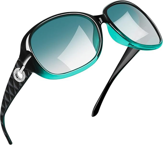 Joopin Big Womens Sunglasses Polarized Trendy Sun Glasses Large Rectangle UV Protection Rhinestone Sunnies