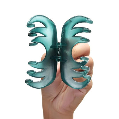 4 Inch Hair Claw for Women, Pretty Clip, Grip for Thick Hair, Niagara Blue