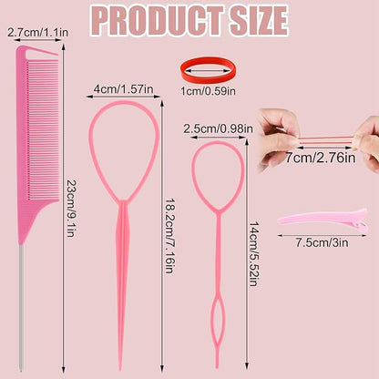 2400 Pcs Rubber Bands for Hair, 32 Colors Small Rubber Bands Elastic Hair Ties with Hair Styling Tools for Baby Toddler Girl Back to School Hair Accessories Gift