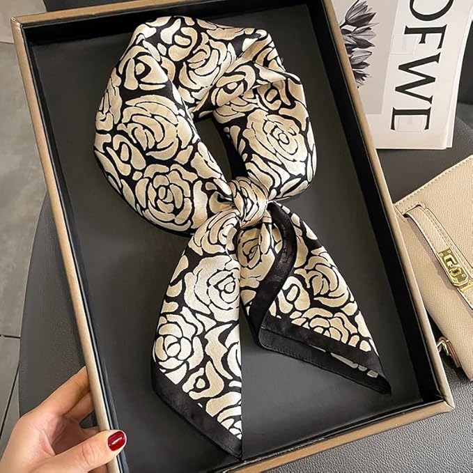 100% Pure Mulberry Silk Scarfs 26"x26" Square Scarf Women Neckerchief Headscarf hair scarf bandana Gift Packed