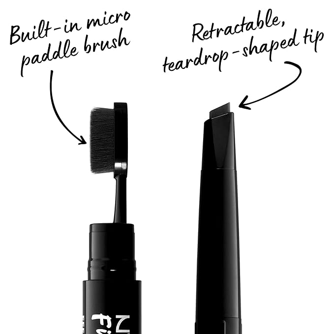 NYX PROFESSIONAL MAKEUP Fill & Fluff Eyebrow Pomade Pencil, Black