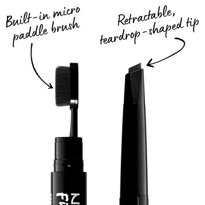 NYX PROFESSIONAL MAKEUP Fill & Fluff Eyebrow Pomade Pencil, Black