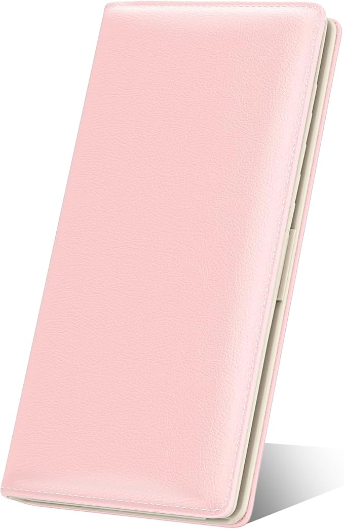 Nipichsha Womens Wallet, RFID Slim Wallets for Women, Thin Ladies Credit Card Holder Purse, Cute Leather Bifold Clutch Billfold with 11 Card Slots & ID Window, Pink