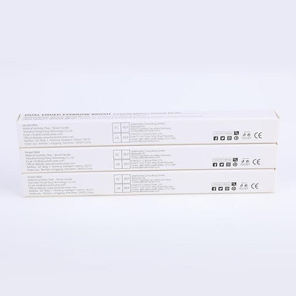 Docolor Eyebrow Brush Duo Eyebrow Spoolie 3Pcs Professional Angled Eye Brow Brush Perfect for Lining and Shaping Brows, Spoolie for Brows or Lashes White
