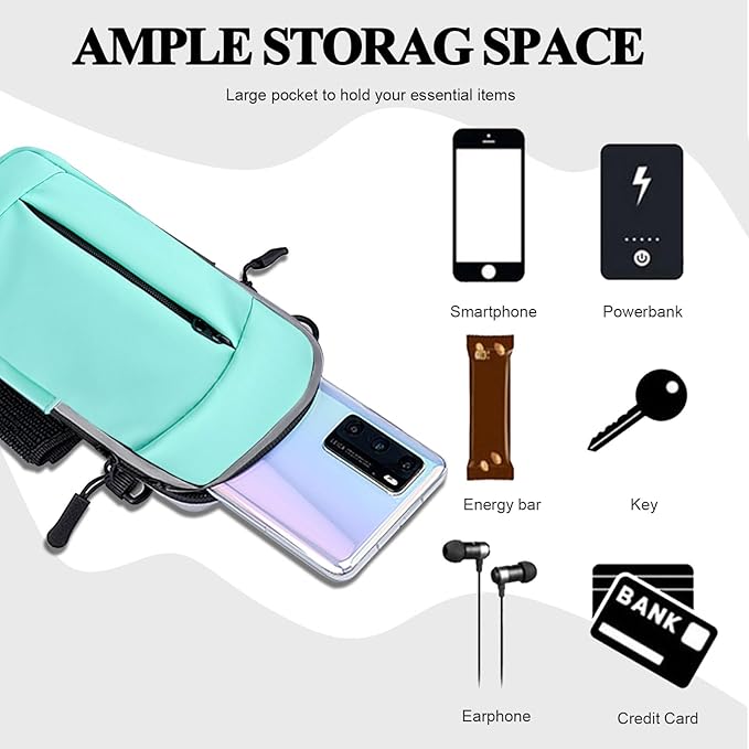 Phone Holder for Running Armband,Cell Phone Purse Crossbody for Women Men Kids,iPhone 11 12 13 14 15 Pro Max Xs Xr X 8 7 6 Plus SE Mini Galaxy Ultra S24 S23 Note Pouch Exercise Arm Bands Bag
