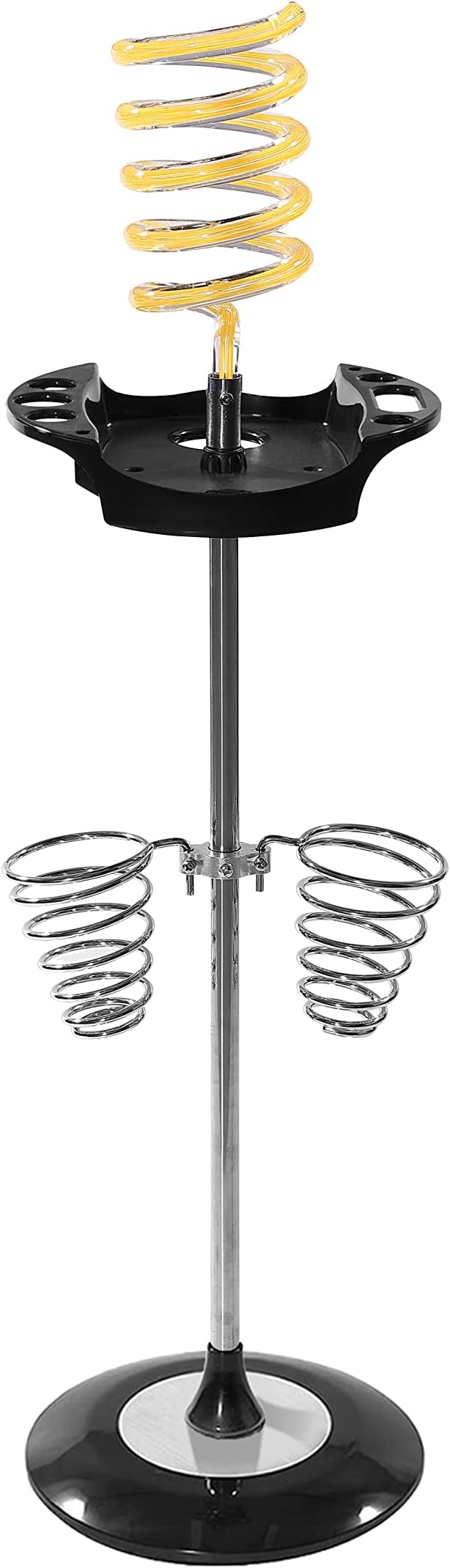 Hair Dryer Stand,Twisty Style Acrylic Top Holder,Hair Styling Appliances with Tray Two Spiral Holders and Heavy Base for Hair Dryer,Flat Iron,Curling Stick,Hair Straightener,Brush(orange)