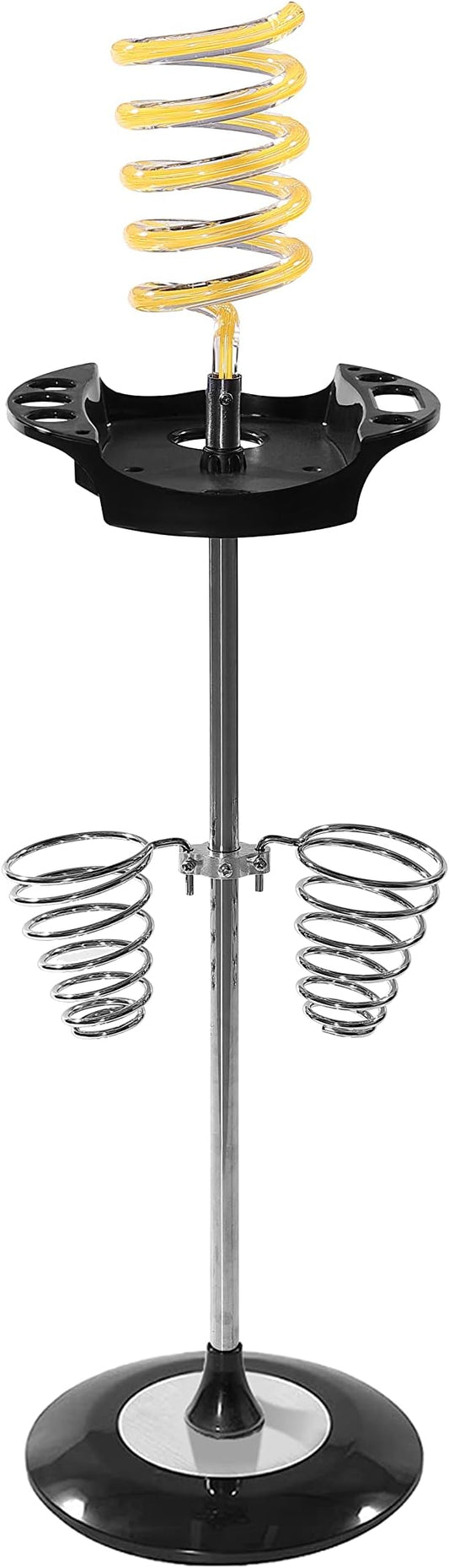 Hair Dryer Stand,Twisty Style Acrylic Top Holder,Hair Styling Appliances with Tray Two Spiral Holders and Heavy Base for Hair Dryer,Flat Iron,Curling Stick,Hair Straightener,Brush(orange)