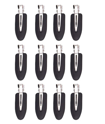 No Bend Hair Clips, 12 Pieces, No Crease Hair Clips for Hair Styling and Makeup Application