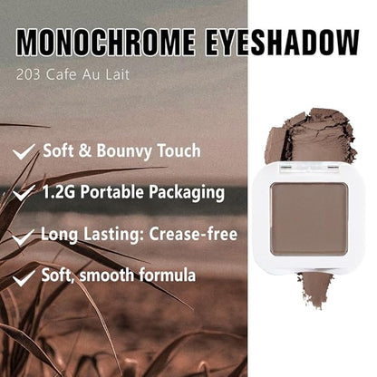evpct Matte Brown Single Eyeshadow Palette Makeup for Older Women, Light Cocoa Cream Eye Shadow Palette Single for Older Women Matte, High Pigment Waterproof Monochrome Mini Eyeshadow Sombra Para Ojos
