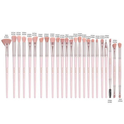 MAANGE Makeup Brushes, 41 Pcs Premium Synthetic Makeup Brush Set Contour Blush Concealers Eye Shadow Eyeliner Blending Make Up Brush Kit (Pink, 41 Piece Set)