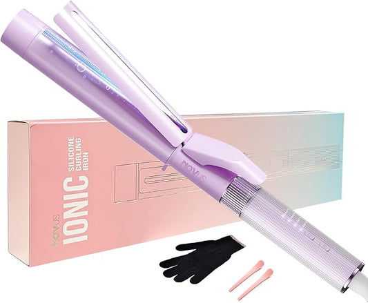 NOVUS 1.4 Inch Curling Wand, Professional Curling Iron, Negative Ions Hair Curler, Large Barrel Curling Iron