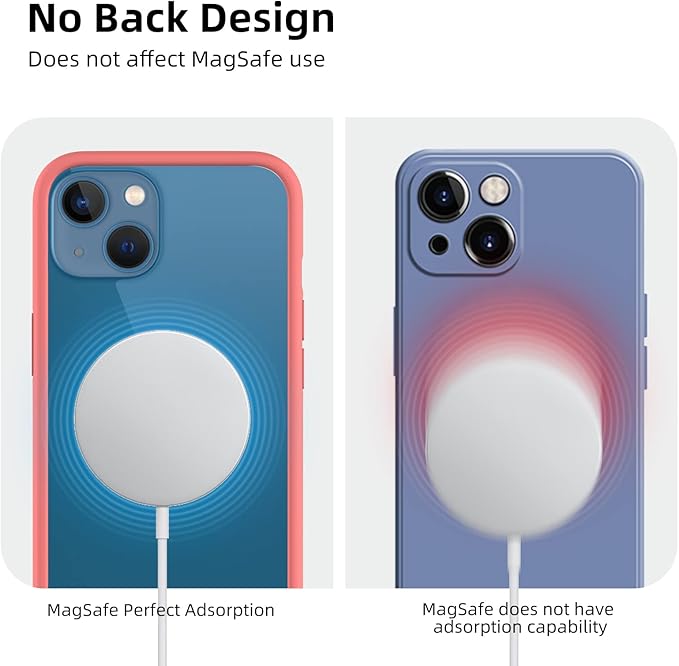 K TOMOTO Compatible iPhone 13 Mini Silicone Bumper Case (5.4 Inch), Shock-Absorb, Raised Edge Protection, Drop Protection, Silky and Soft Touch Frame, Coral