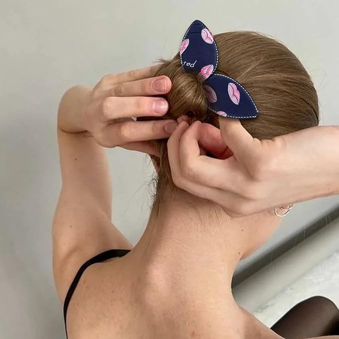 4 Pcs Deft Twist Donut Hair Bun Maker and Rabbit Ear Bun Twister - Flexible and Quick Hair Styling Accessories for Women and Girls