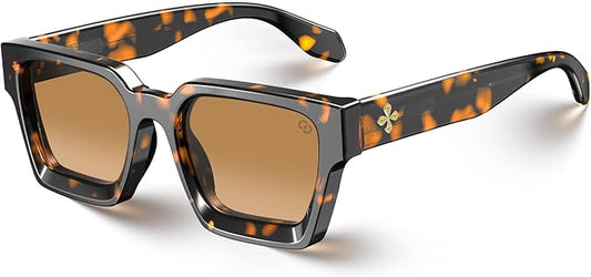 VISOONE Fashion 100% UV400 Protection Rectangle TR90 Y2K Sunglasses Accessories for Women Men RIVER
