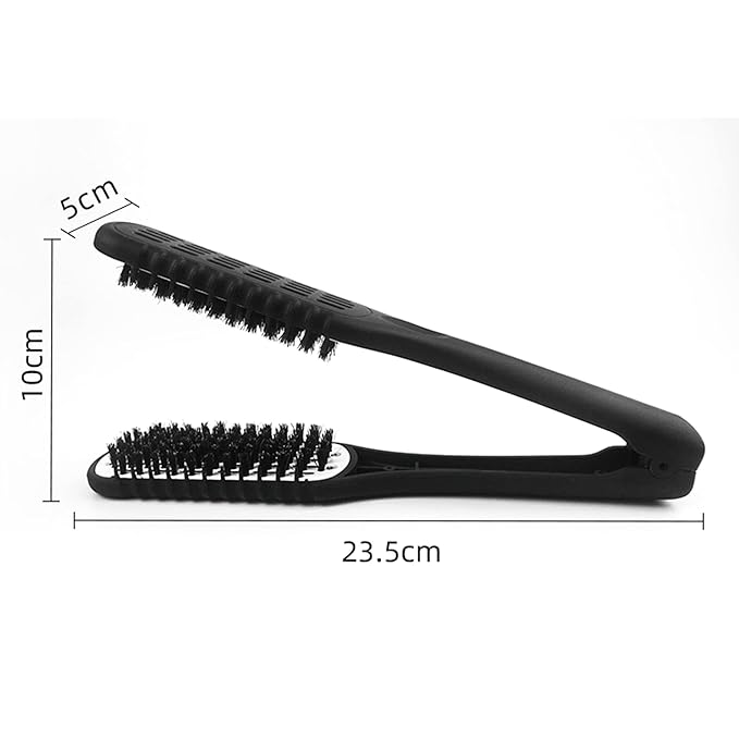 Aethland Boar Bristles Clamp Brush, Double-Sided for Straightening, Detangling, and Styling Hair