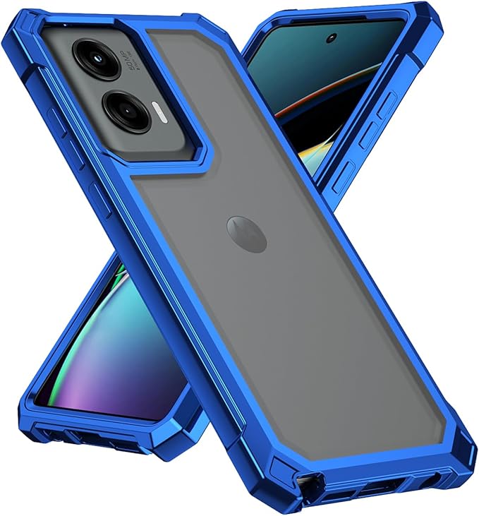 Ailiber for Motorola Moto G Stylus 5G 2024 Cell Phone Case, Motorola G Stylus 2024 Case with Screen Protector, Dual Layer Shockproof Bumper, Anti Yellowing, Slim [Scratch-Resistant]-Blue