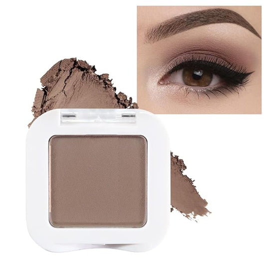 evpct Matte Brown Single Eyeshadow Palette Makeup for Older Women, Light Cocoa Cream Eye Shadow Palette Single for Older Women Matte, High Pigment Waterproof Monochrome Mini Eyeshadow Sombra Para Ojos