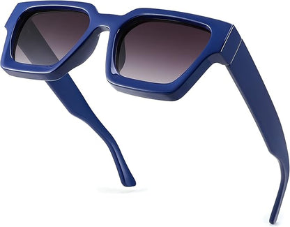 FEISEDY Retro 90s Square Sunglasses for Women Men Trendy Chunky Rectangle Sunglasses UV400 Protection B2385