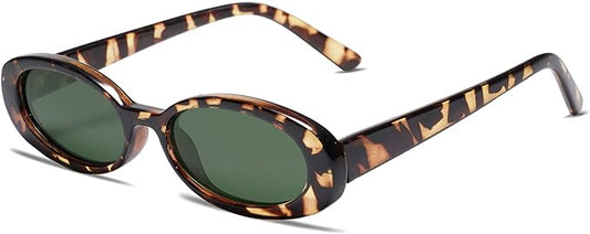 VANLINKER Polarized Retro Oval Sunglasses for Women and Men Small 90s Style VL9580