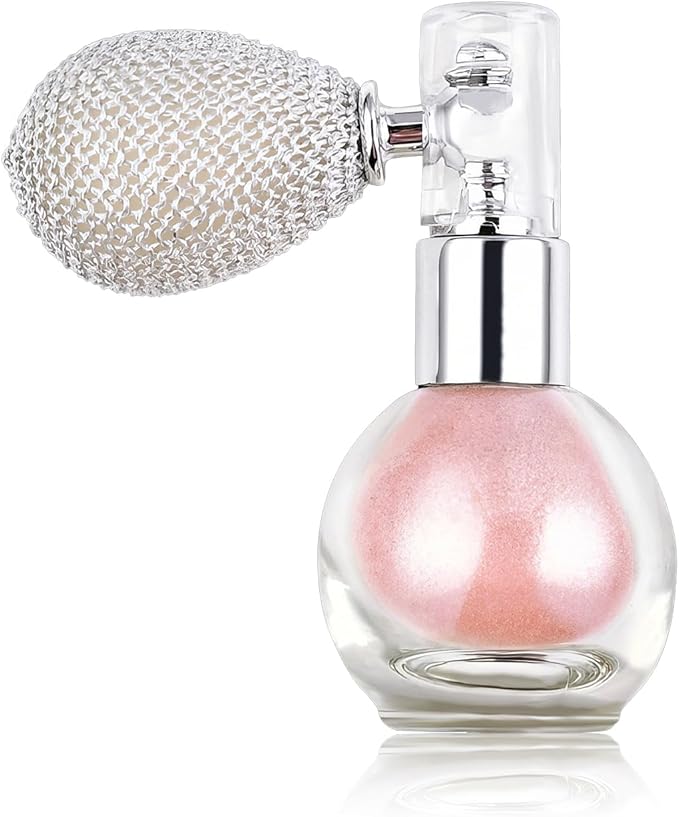 Glitter Spray, Versatile Glitter Spray for Hair and Body Cosmetic, Highlighter Powder for Women, Body Shimmer for Party, Music Festival and Wedding #Pink