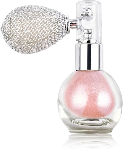 Glitter Spray, Versatile Glitter Spray for Hair and Body Cosmetic, Highlighter Powder for Women, Body Shimmer for Party, Music Festival and Wedding #Pink