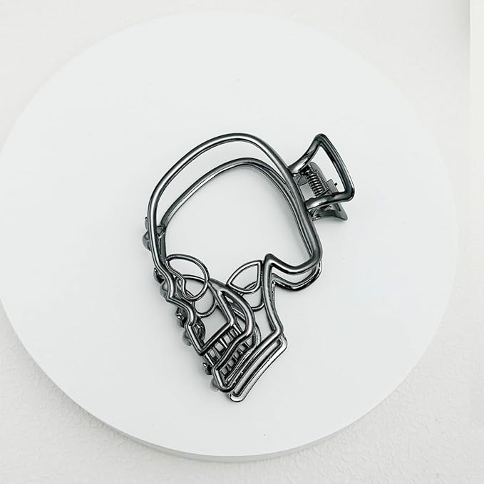 3 Pieces Large Metal Spider Net Hand Hair Claw Clips for Women and Girls Thick Long Hair, Nonslip Skeleton Spooky Barrette Headband Hair Styling Accessories for Halloween Christmas Gifts