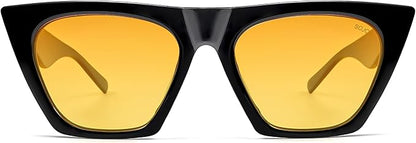 SOJOS Trendy Oversized Square Cateye Polarized Sunglasses Womens Big Frame Shades SJ2115