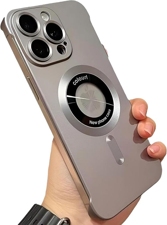 Compatible with iPhone 14 Pro Silicone minimalist Case with Camera Lens bumper, Frameless Design, ultra thin and Shockproof Case, Simple and Practical Impact Protection Case., Titanium