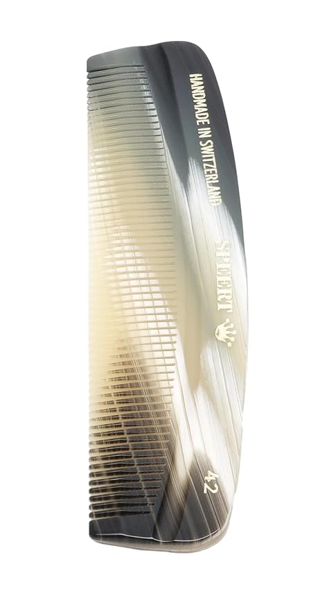 42 Horn-Inspired Hair Comb, Beige Grey, Women/Men, Small/Large, All Hair Types