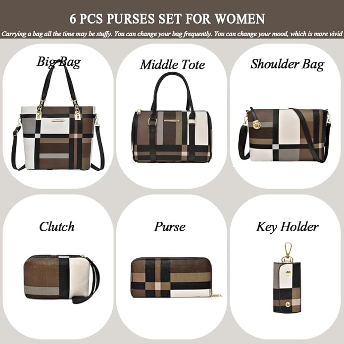 2E-youth Designer Purses and Handbags for Women Satchel Shoulder Bag Tote Top Handle Bag