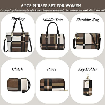 2E-youth Designer Purses and Handbags for Women Satchel Shoulder Bag Tote Top Handle Bag