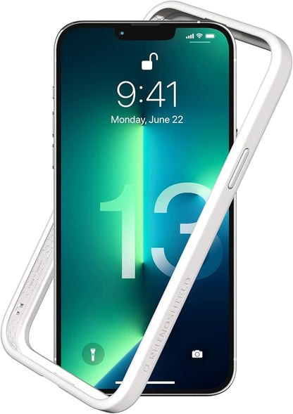 RhinoShield Bumper Case Compatible with [iPhone 13 Pro Max] | CrashGuard NX - Shock Absorbent Slim Design Protective Cover 3.5M / 11ft Drop Protection - White