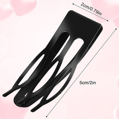 24Pcs Double Grip Hair Clips Metal Snap Hair Clips for Women Small Hair Barrettes Accessories for Women Making Salon(Black)