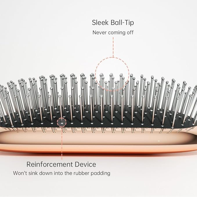 Hair Brush for Thick Curly Thin Long Short Wet or Dry Hair Adds Shine and Makes Hair Smooth Hair Comb Paddle Hair Brush for Men Women Kid (Silver)