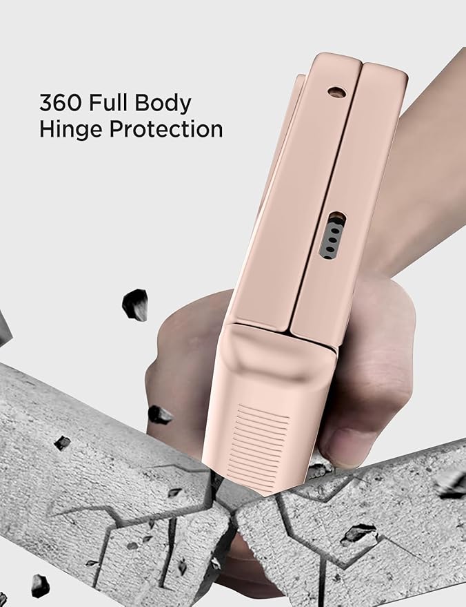 Miimall Shockproof Cases for Pixel 9 Pro Fold 5g Case, [Kickstand & Hinge Protection][All-Inclusive Protection] Anti Drop Protective Case for Google Pixel 9 Pro Fold 5g Phone Case, Gold