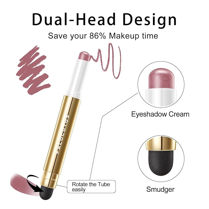 3 PCS Gel Eyeshadow Stick,Cream Matte and Shimmer Eyeshadow Pencil,Waterproof & Smudge-Proof Highlighter Makeup Pen,Long Lasting Shimmer Finishing and Create Resistant,P-Heavenly Letter